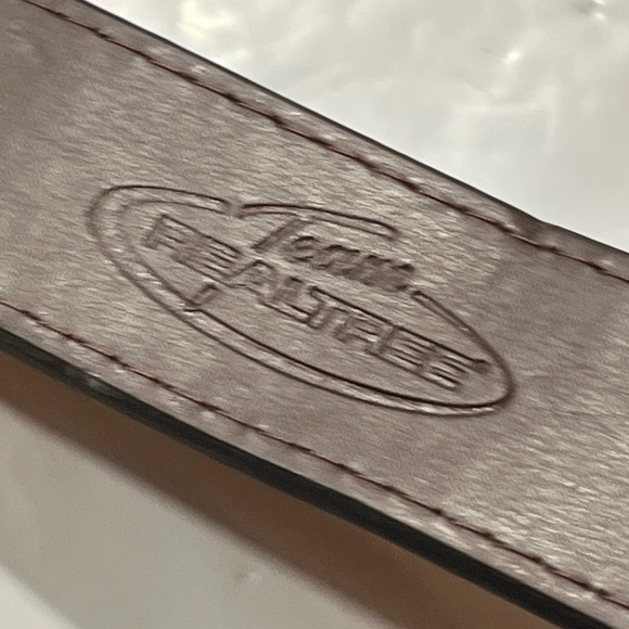 REALTREE Brown leather CAMOUFLAGE BELT Silver Buckle 95001K/200,  MENS 34-34 MED - Picture 11 of 16